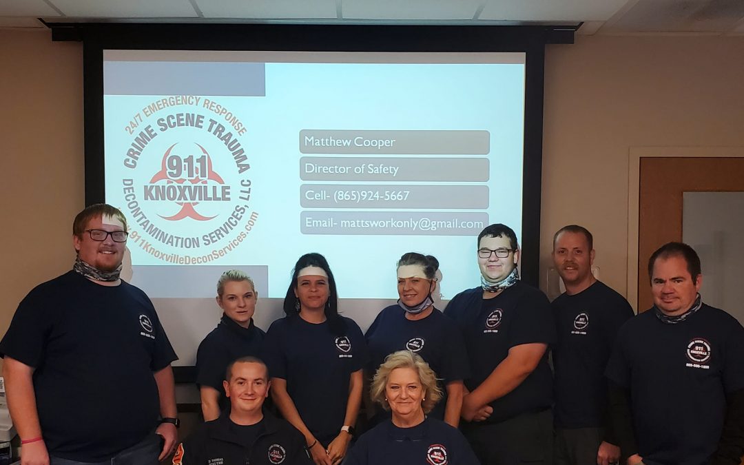Thanks to Sevier County EMS we were able to use their training room for our Annual OSHA Training