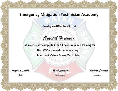 Emergency Mitigation Technician Academy
