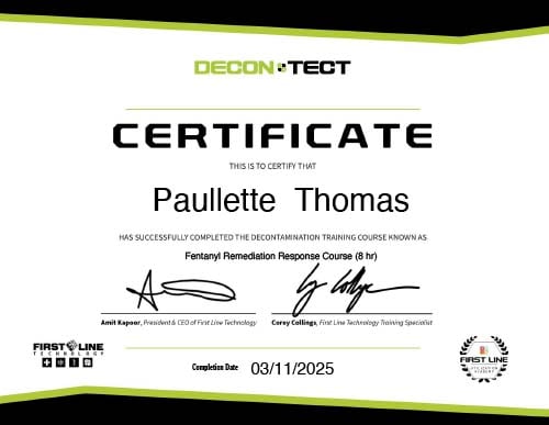 Decon Tect P Thomas Fentanyl Cert